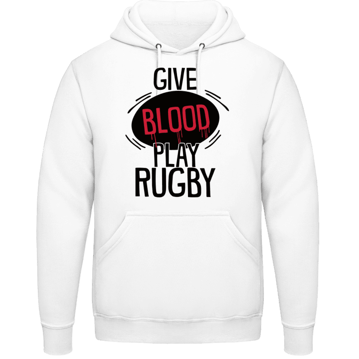 Give Blood Play Rugby Illustration Sudadera con capucha contain pic