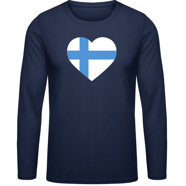 Finland Heart T-shirt à manches longues contain pic