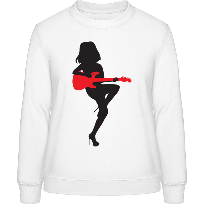 Guitar Chick Sweatshirt för kvinnor contain pic