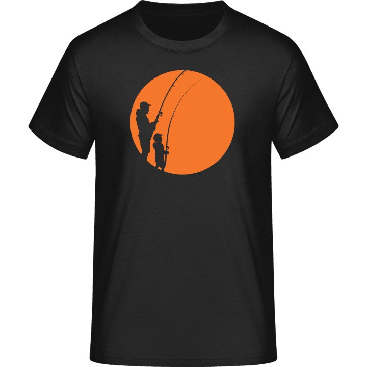 Dad And Son Fishing In The Moonlight T-Shirt contain pic