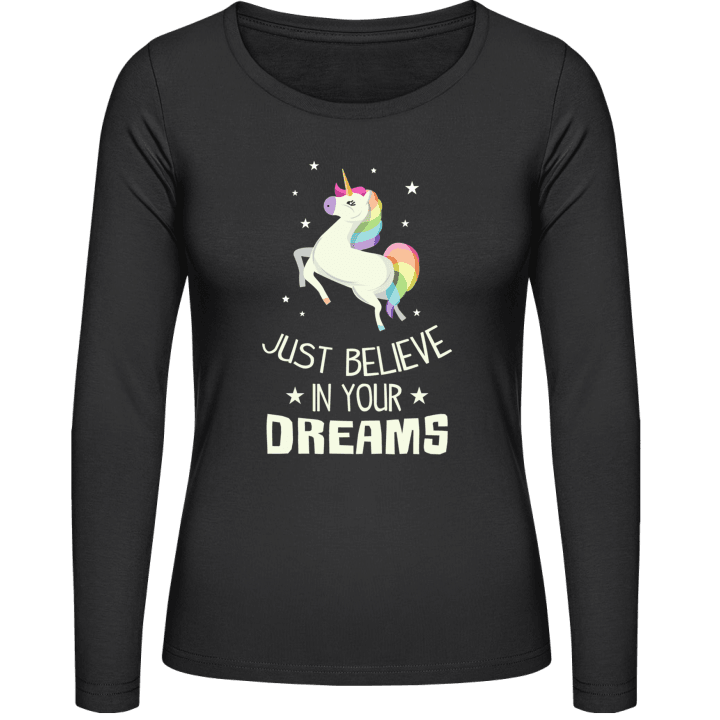 Believe In Your Dreams Unicorn Kvinnor långärmad skjorta 0 image