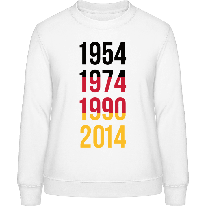 1954 1974 1990 2014 Sweat-shirt pour femme contain pic