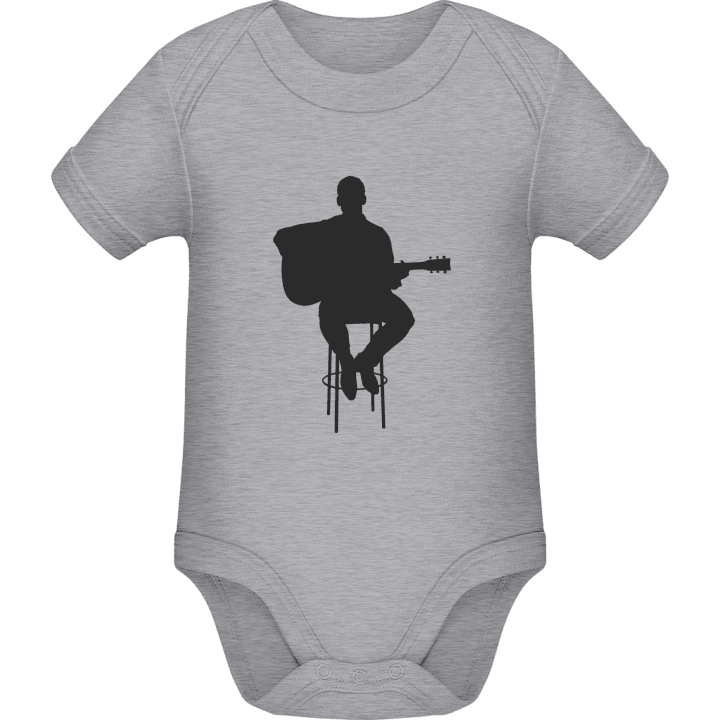 Sitting Guitarist Baby romperdress contain pic