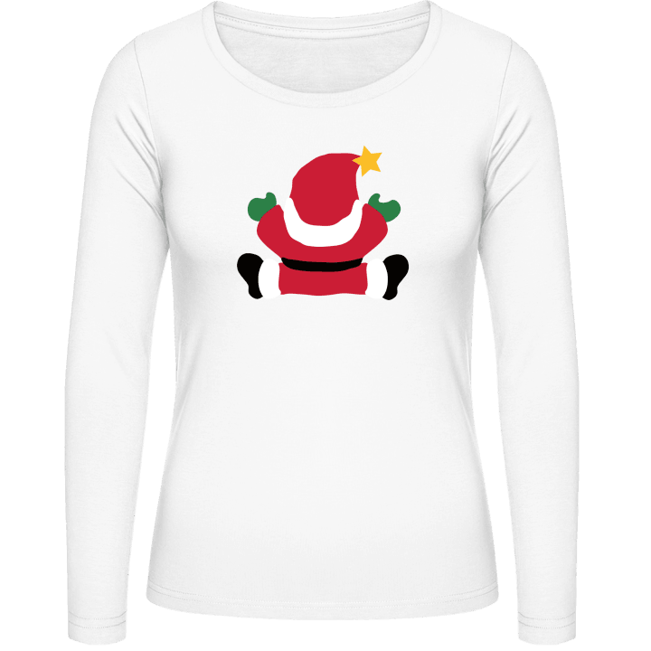 Santa Claus Backside Langærmet skjorte til kvinder 0 image
