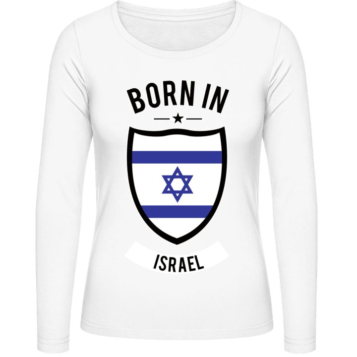 Born in Israel Langermet skjorte for kvinner contain pic