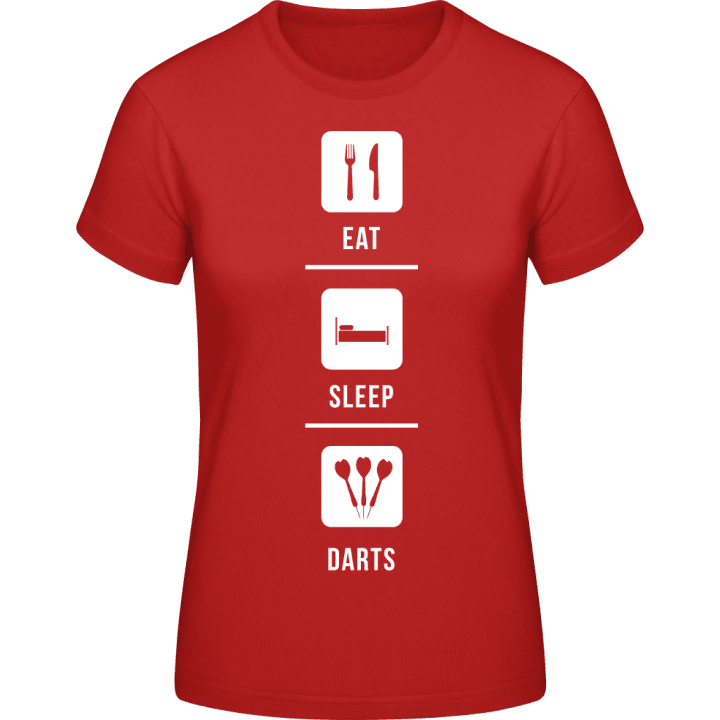 Eat Sleep Darts Frauen T-Shirt contain pic