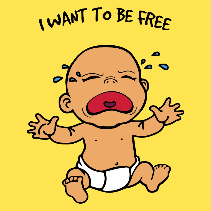Baby Comic I Want To Be Free Baby T-Shirt 0 image