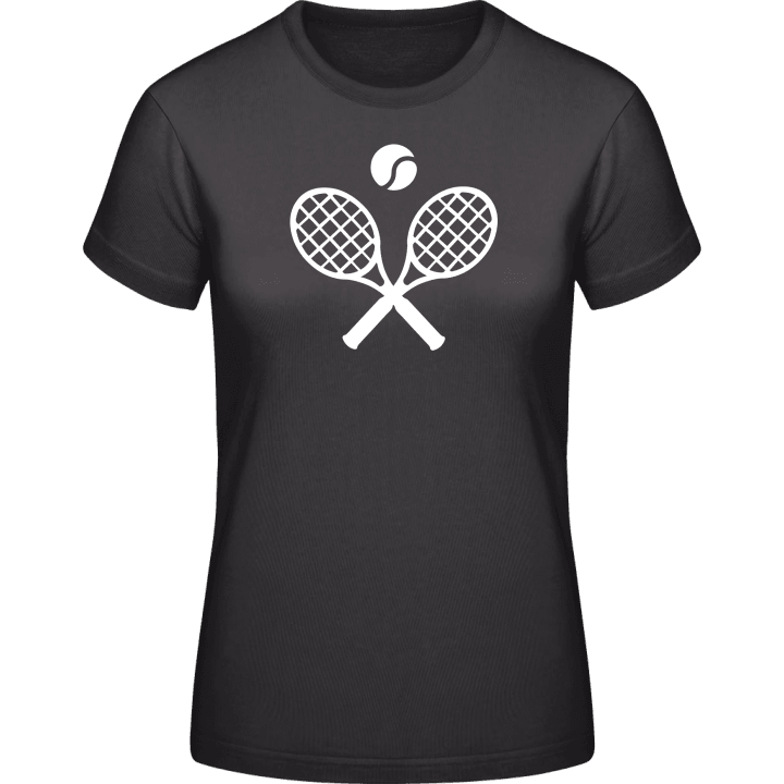 Crossed Tennis Raquets T-shirt för kvinnor contain pic