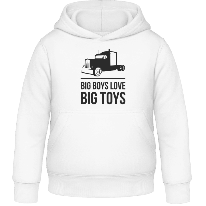 Big Boys Love Big Toys Felpa con cappuccio per bambini contain pic