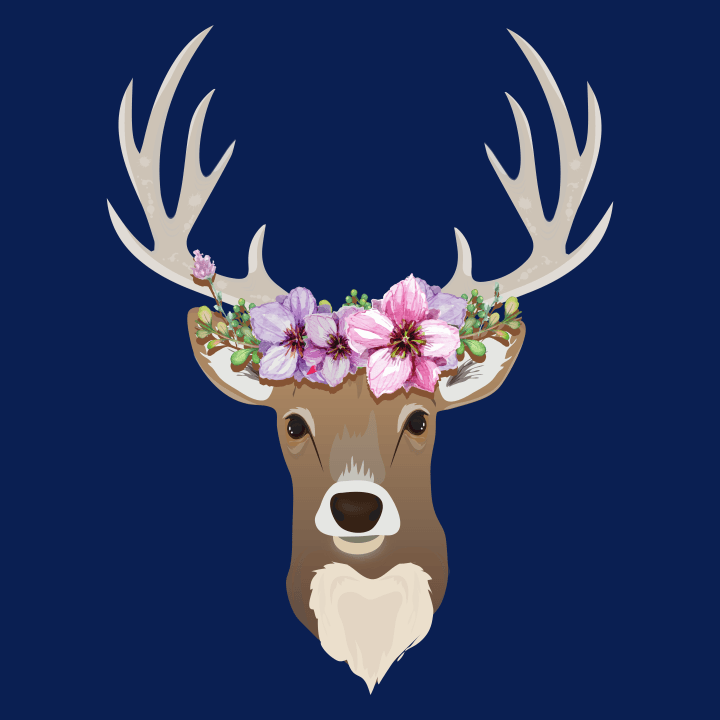Deer With Flowers Naisten t-paita 0 image