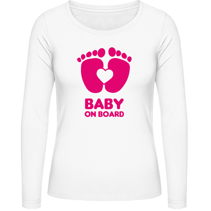 Baby Girl On Board Logo Langermet skjorte for kvinner 0 image