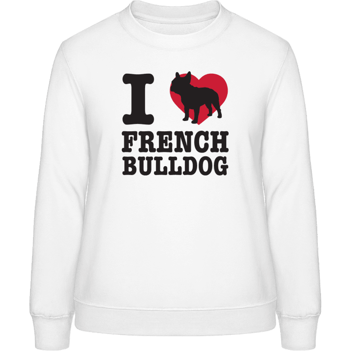 I Love French Bulldog Sweatshirt til kvinder 0 image