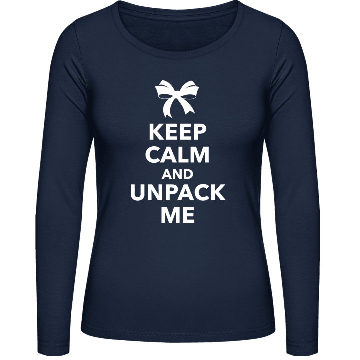 Keep Calm And Unpack Me Langærmet skjorte til kvinder 0 image