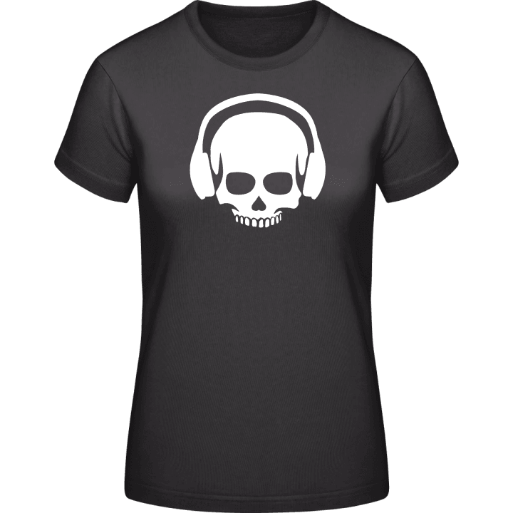 Headphone Skull T-skjorte for kvinner contain pic