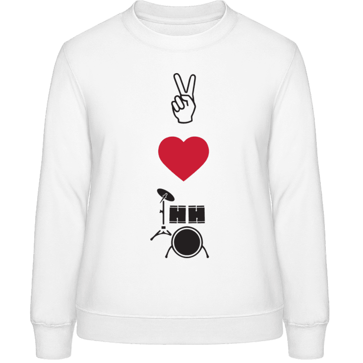 Peace Love Drums Sweatshirt för kvinnor contain pic