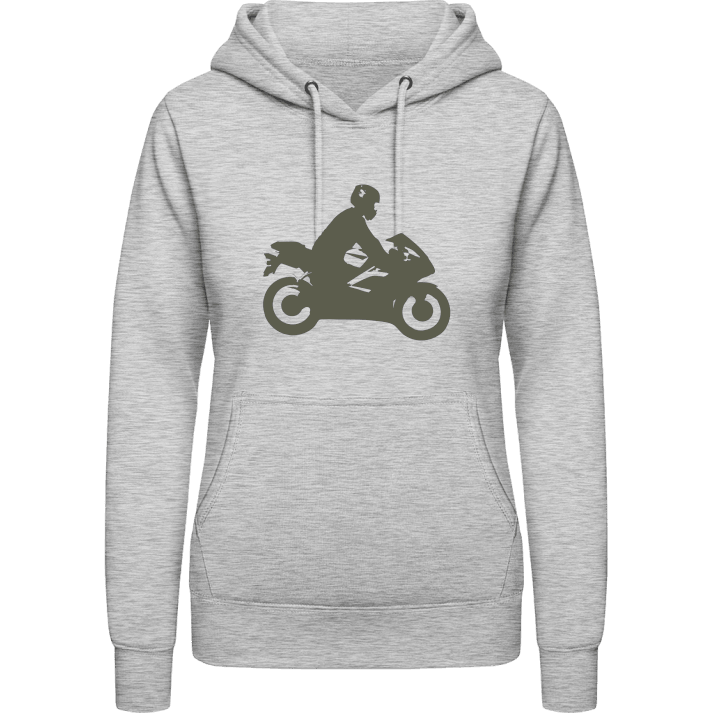 Motorcyclist Silhouette Felpa con cappuccio da donna 0 image