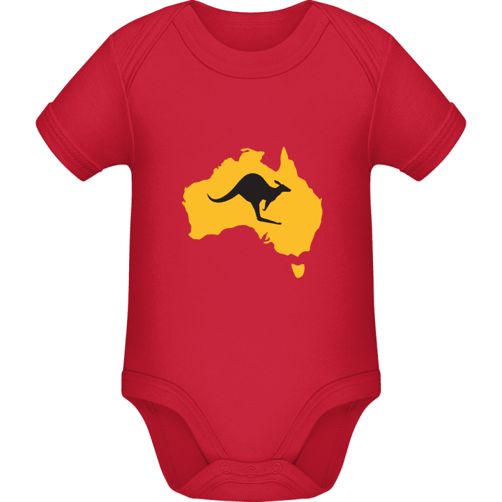 Australian Map with Kangaroo Baby Rompertje contain pic