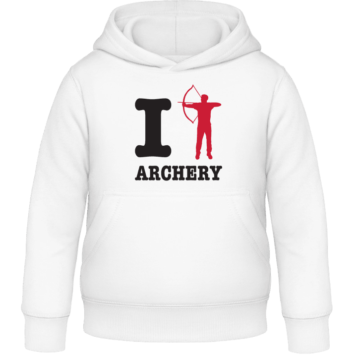 I Love Archery Felpa con cappuccio per bambini contain pic