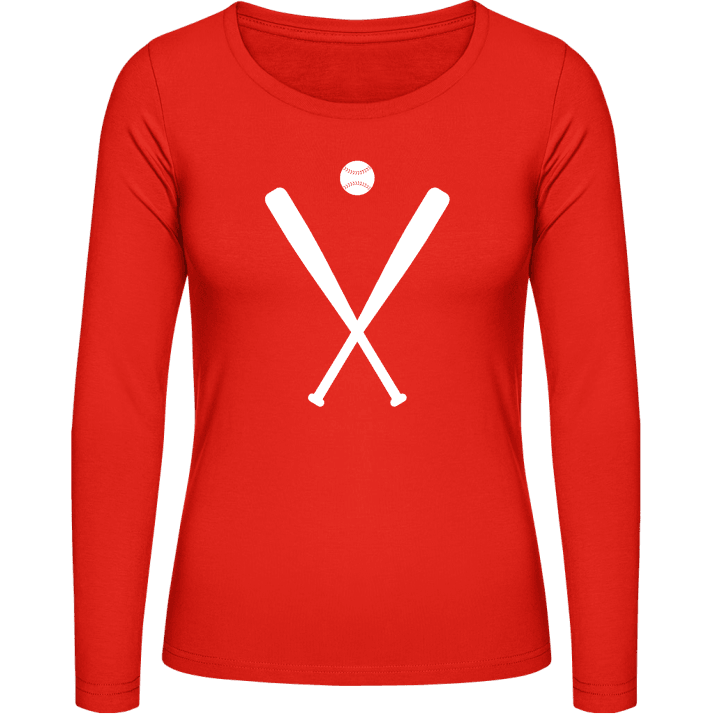 Baseball Equipment Crossed Women long Sleeve Shirt 0 image