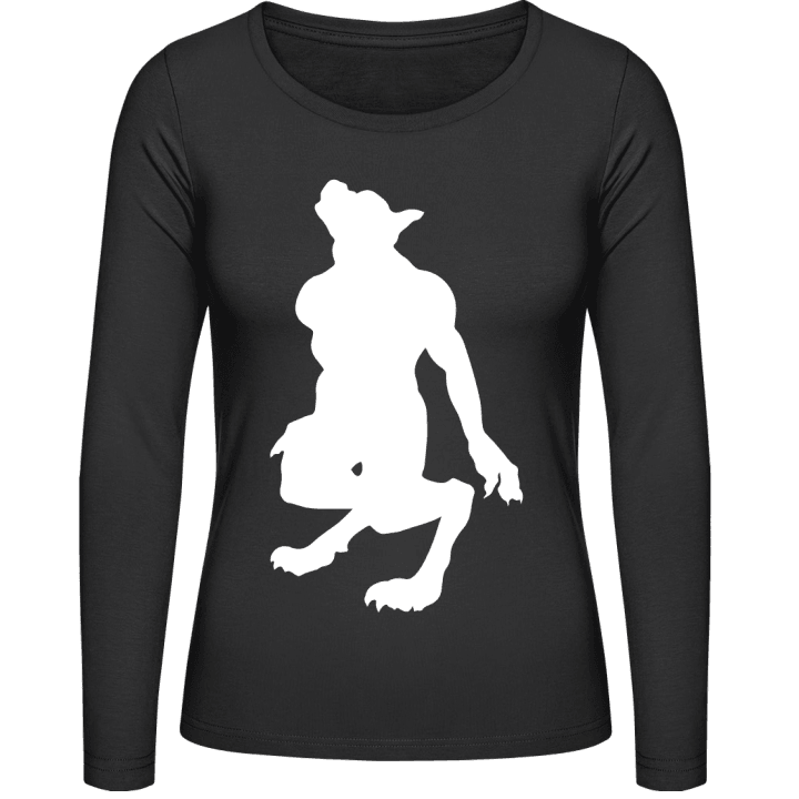 Werewolf Silhouette Langærmet skjorte til kvinder 0 image