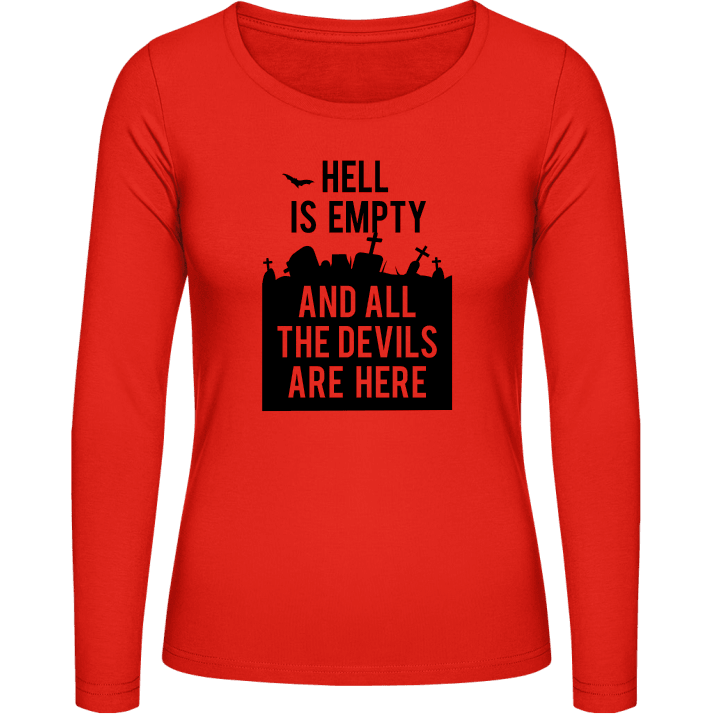 Hell is Empty and all the Devils are here Camisa de manga larga para mujer contain pic