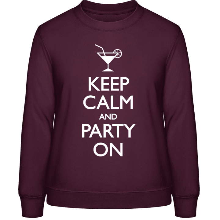 Keep Calm and Party on Sweatshirt för kvinnor contain pic
