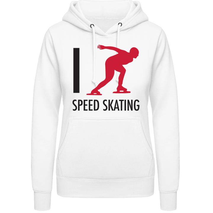 I Love Speed Skating Hettegenser for kvinner contain pic