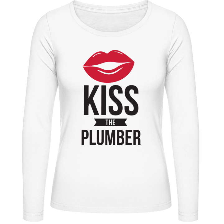 Kiss The Plumber Langermet skjorte for kvinner contain pic