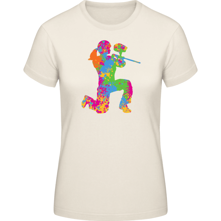 Paintball Girl Colored T-shirt til kvinder 0 image