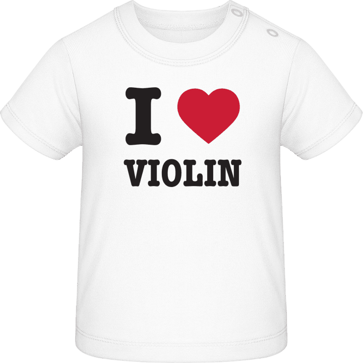 I Love Violin Baby T-skjorte contain pic