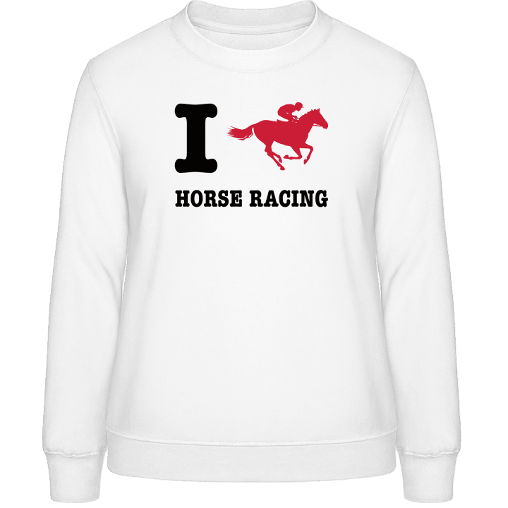 I Love Horse Racing Sweatshirt för kvinnor contain pic