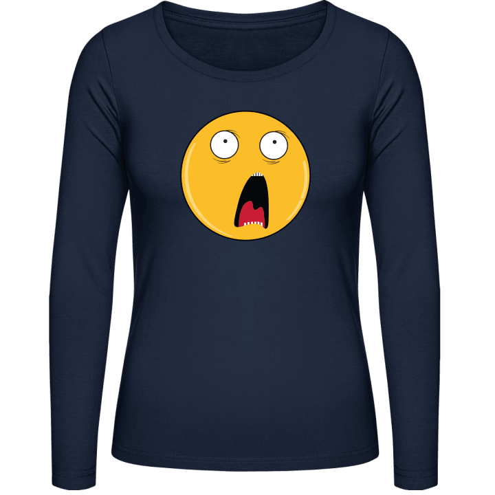 Panic Smiley Vrouwen Lange Mouw Shirt contain pic