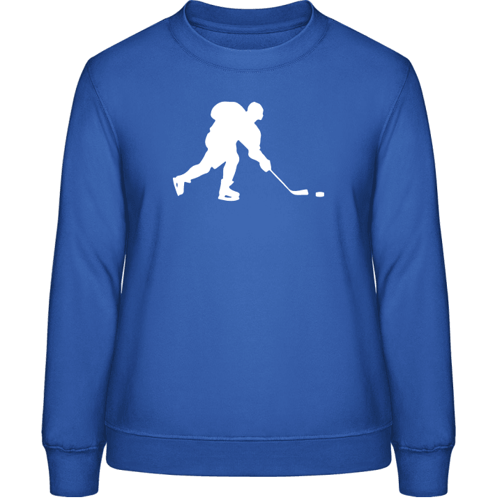 Ice Hockey Player Silhouette Frauen Sweatshirt contain pic
