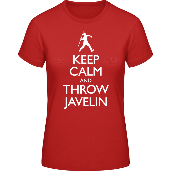 Keep Calm And Throw Javelin T-skjorte for kvinner contain pic