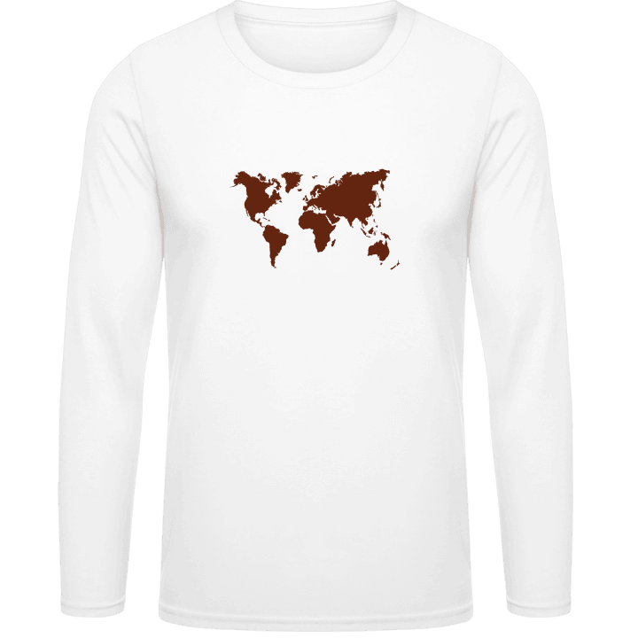 carte du monde world map T-shirt à manches longues contain pic