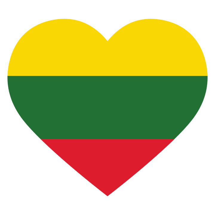 Lithuania Heart Flag T-shirt à manches longues pour femmes 0 image