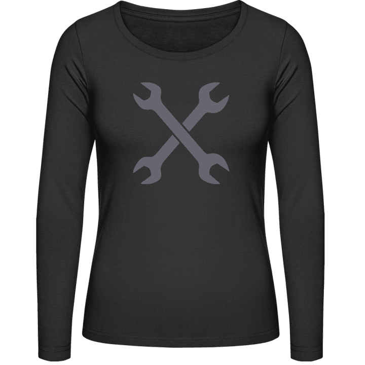 Crossed Wrench Langermet skjorte for kvinner contain pic