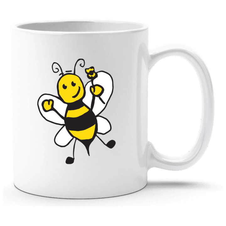 Happy Bee With Flower Tasse 0 image