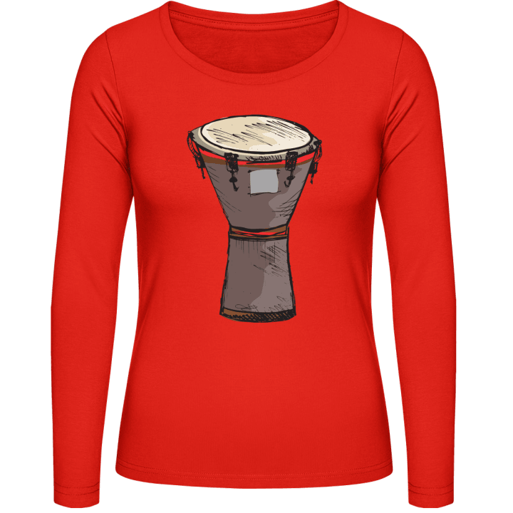 Percussion Illustration T-shirt à manches longues pour femmes contain pic