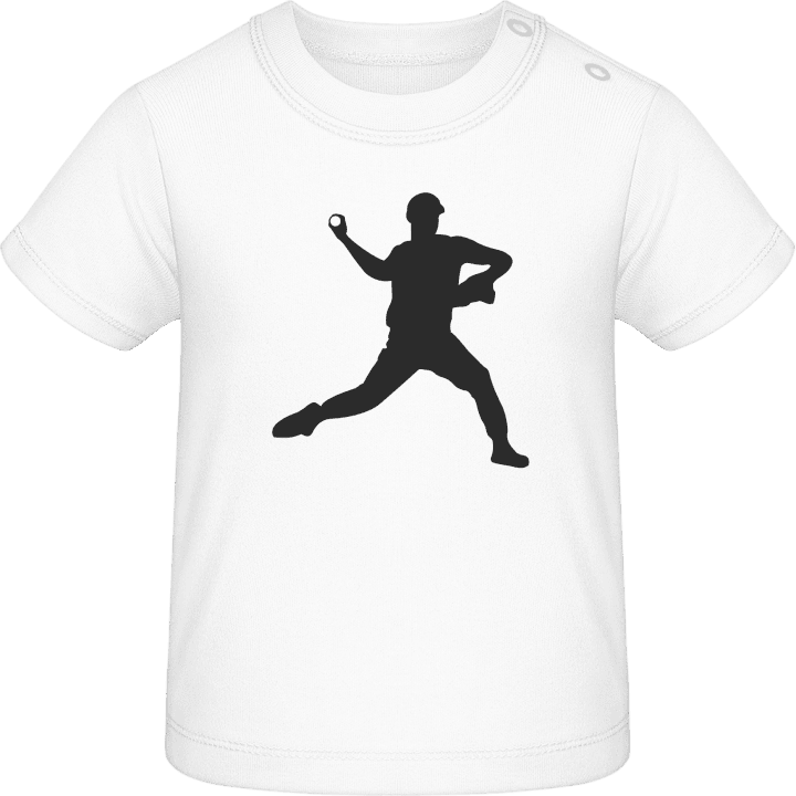 Baseball Player Silouette Baby T-skjorte contain pic