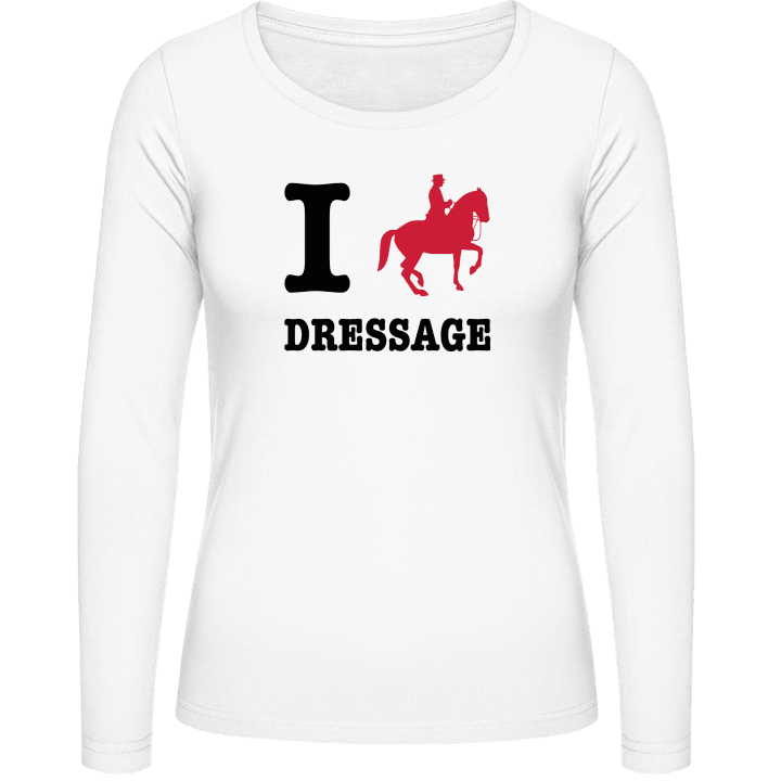I Love Dressage Langermet skjorte for kvinner contain pic