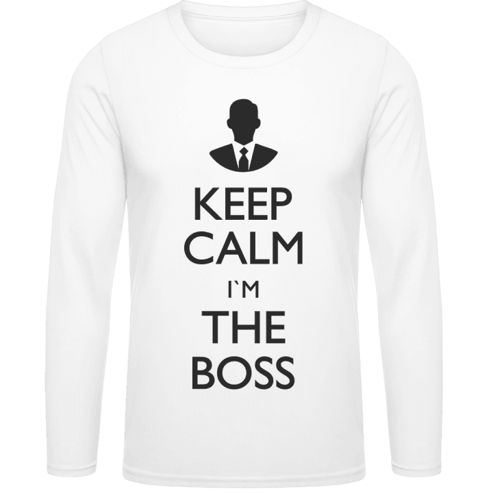 Keep Calm I'm The Boss Langermet skjorte contain pic