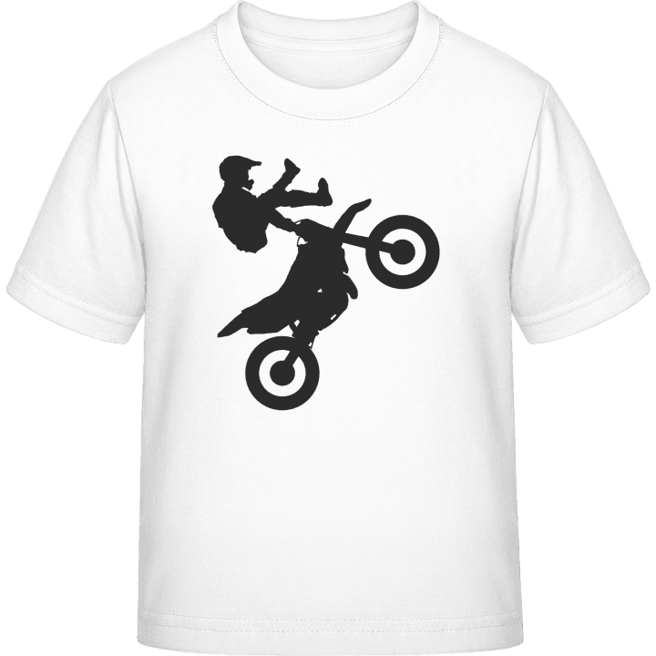Motocross Silhouette T-skjorte for barn contain pic