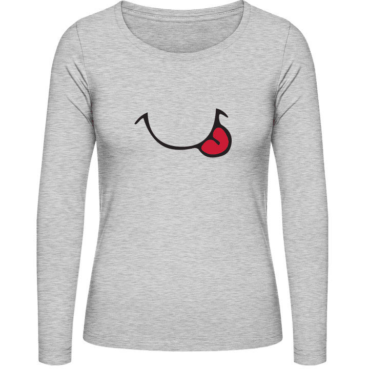 Yummy Smiley Mouth Langermet skjorte for kvinner contain pic