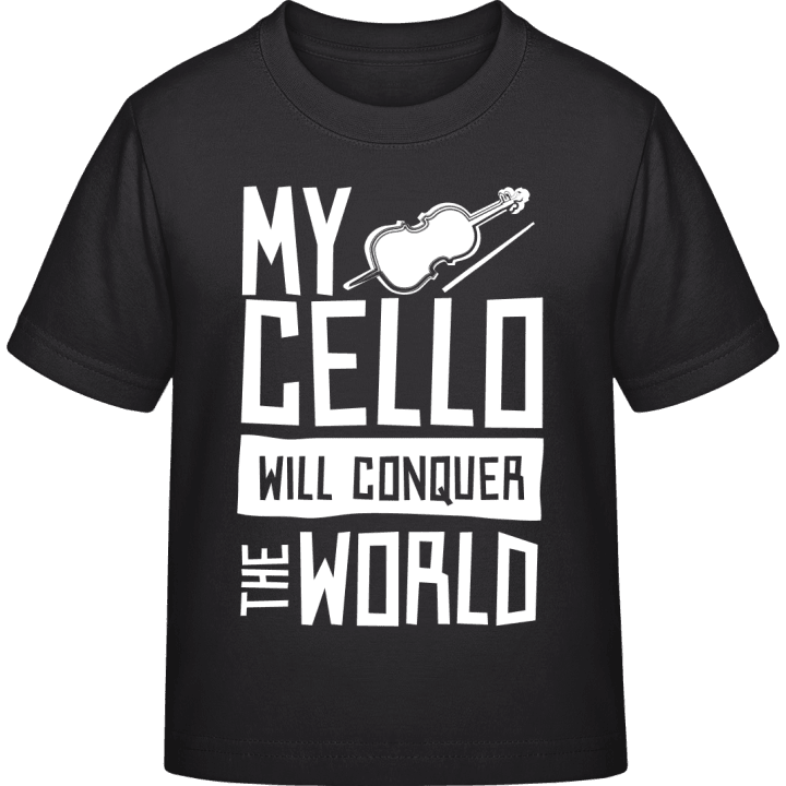 My Cello Will Conquer The World T-skjorte for barn contain pic