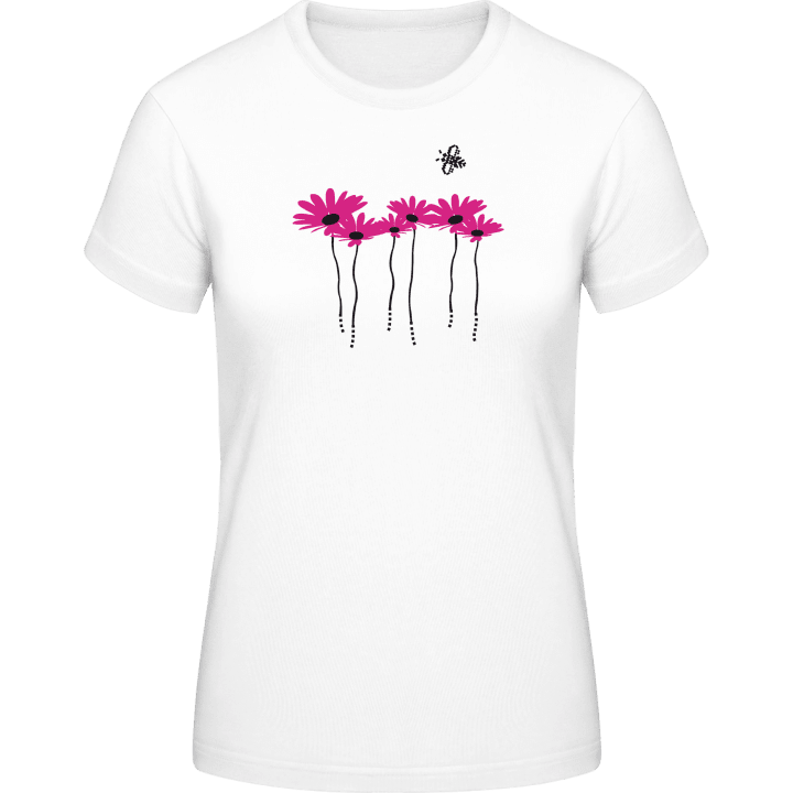 Flowers And Bee T-shirt för kvinnor 0 image