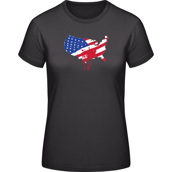 Bloody USA Map Frauen T-Shirt contain pic