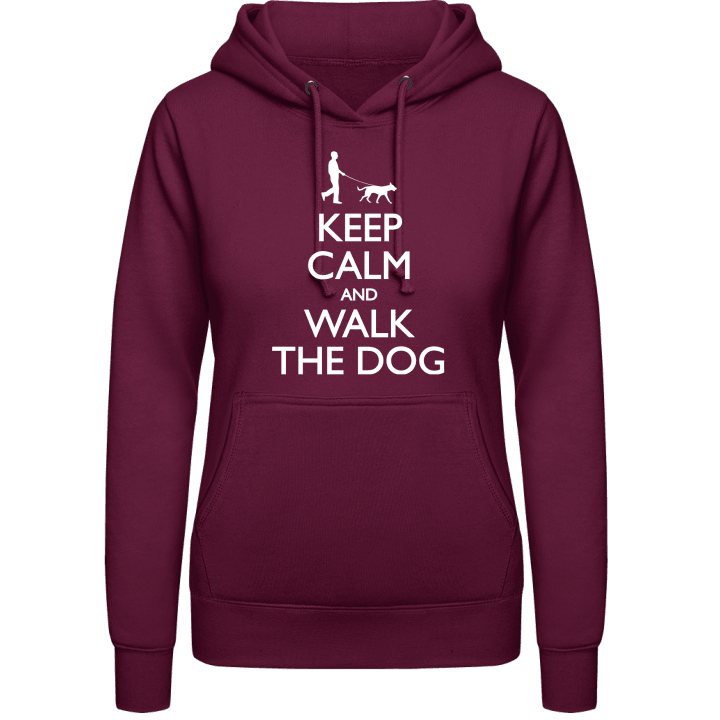 Keep Calm and Walk the Dog Man Hettegenser for kvinner 0 image