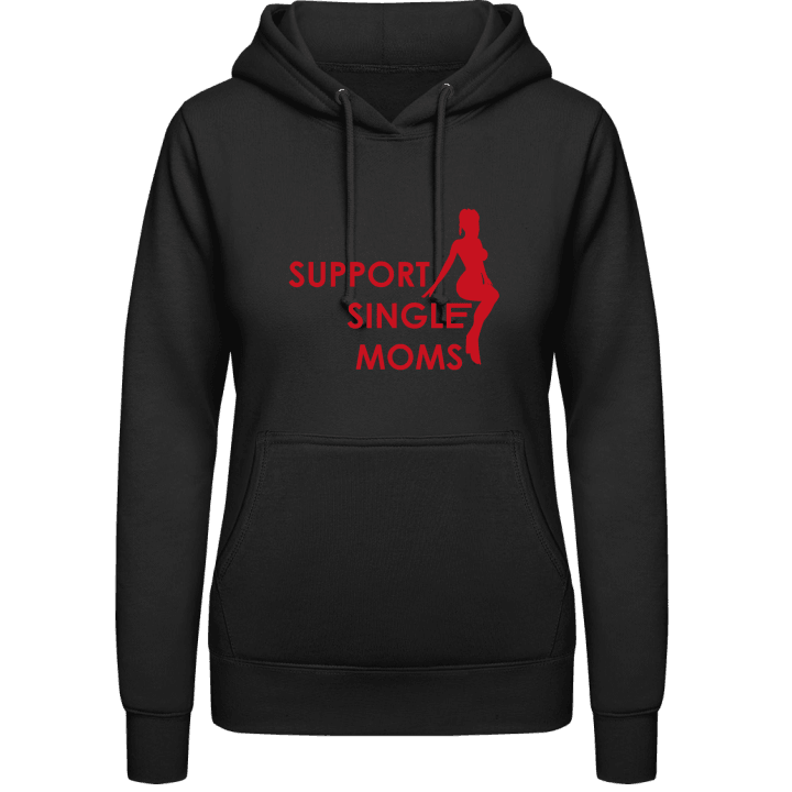 Support Single Moms Felpa con cappuccio da donna contain pic