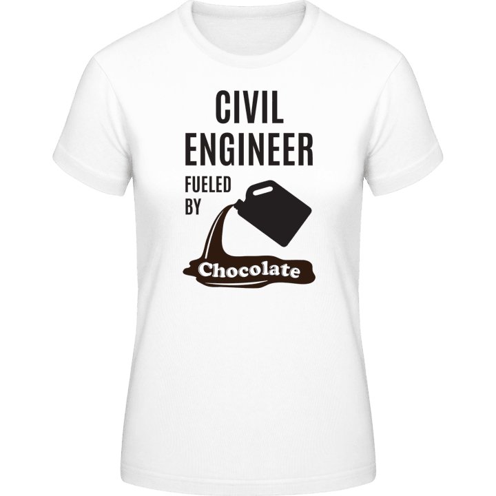 Civil Engineer Fueled By Chocolate T-shirt för kvinnor 0 image